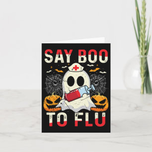 Tarjeta Di Boo A La Enfermera De Flu Vintage Halloween B