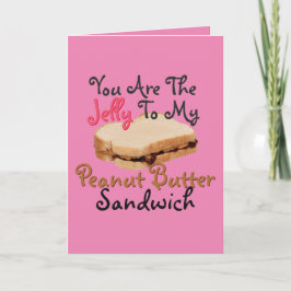 Tarjeta Di Te Quiero con Sándwich de Mantequilla de Maní y