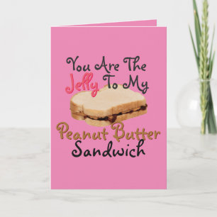 Tarjeta Di Te Quiero con Sándwich de Mantequilla de Maní y