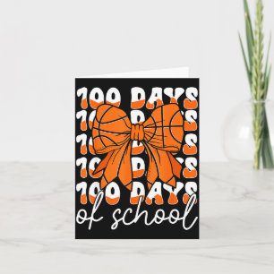Tarjeta Día 100 Días Escuela 100 Baloncesto Bolas Coqueto