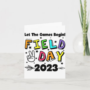 Tarjeta Día 2023 Que Comiencen Los Juegos Niños Niñas Ense