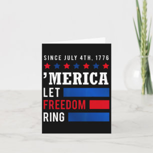 Tarjeta Día 4 de julio bandera de Estados Unidos América q