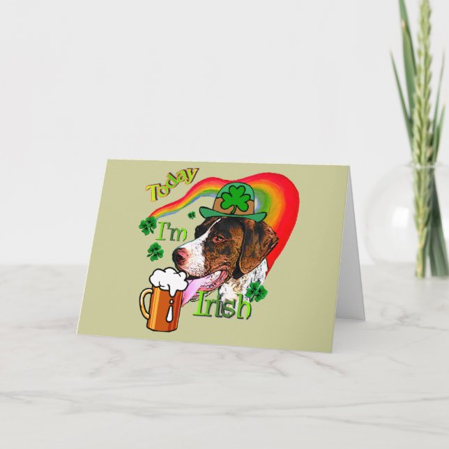 Tarjeta Día alemán del St Patricks del indicador de pelo (Anverso)