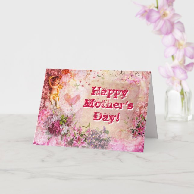 Tarjeta Día artístico de la madre (Orquídea)