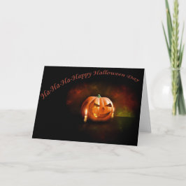 Tarjeta Día asustadizo del feliz Halloween de la calabaza