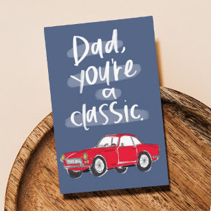 Tarjeta Día clásico del padre de los coches