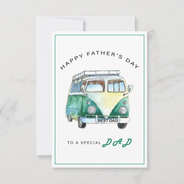 Tarjeta Día clásico del padre de los coches (Anverso)