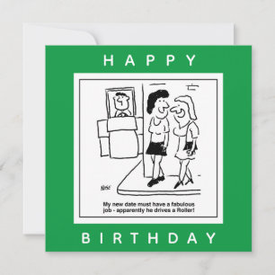 Tarjeta Día conduce un dibujo animado de apisonadora