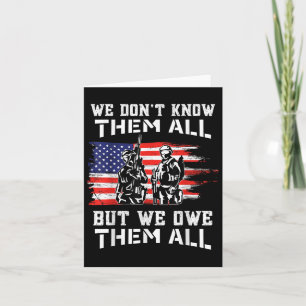 Tarjeta Día Conmemorativo Les Debemos A Todos Los Patriota