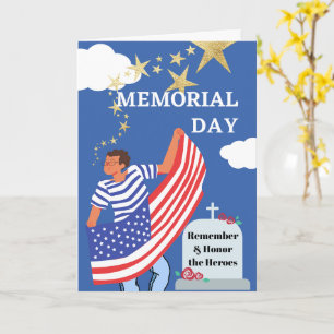 Tarjeta Día conmemorativo recuerden el honor de los héroes