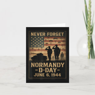 Tarjeta Día D 81° aniversario de Normandía 1944 tropa mili