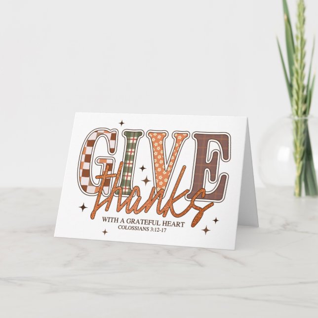 Tarjeta Día de Acción de Gracias (Anverso)