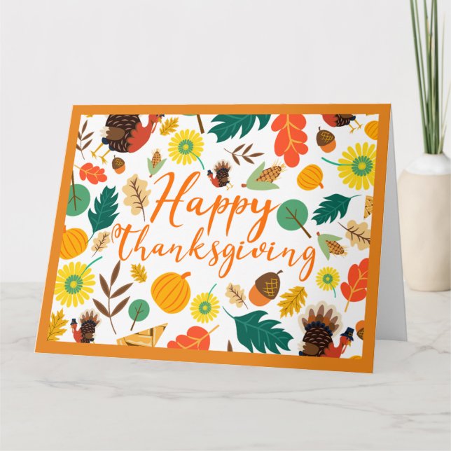 Tarjeta Día de Acción de Gracias (Anverso)