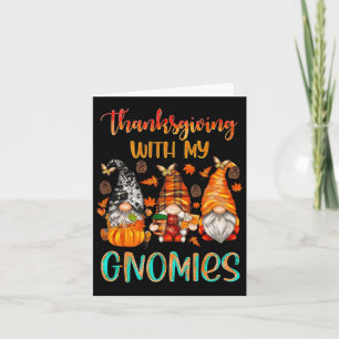 Tarjeta Día de Acción de Gracias con mi Gnomies Fall Seaso