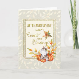 Tarjeta Día de Acción de Gracias Cuenta Tus Bendiciones Ga