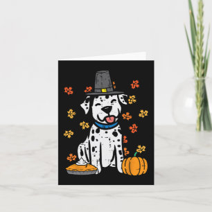 Tarjeta Día de Acción de Gracias Dalmatian Cute Fall Autum