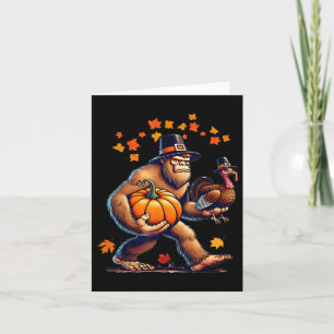Tarjeta Día de Acción de Gracias de calabaza sombrero pere