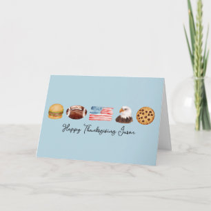 Tarjeta Día de Acción de Gracias de Estados Unidos, cumple