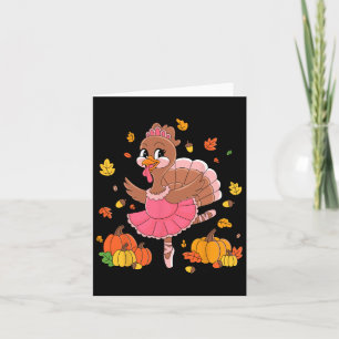 Tarjeta Día de Acción de Gracias del bailarín de danza del
