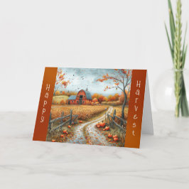 Tarjeta Día de Acción de Gracias del Ilustracion de otoño 