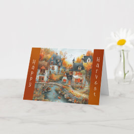 Tarjeta Día de Acción de Gracias del Ilustracion del Puent