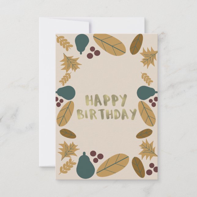 Tarjeta Día de Acción de Gracias Día de Otoño en la Fronte (Anverso)