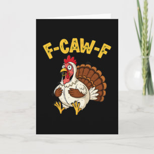 Tarjeta Día de Acción de Gracias Divertido Humor de Pavo d