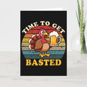 Tarjeta Día de Acción de Gracias Divertido Momento de Pavo