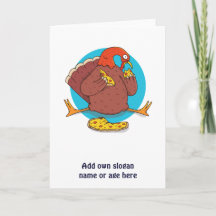 Día de Acción de Gracias Divertido Pavo Comiendo P