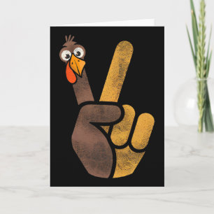 Tarjeta Día de Acción de Gracias Divertido Pavo Lindo Sign