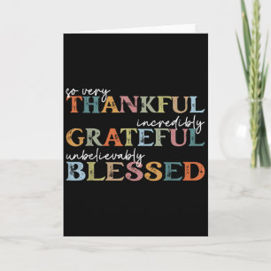 Tarjeta Día de Acción de Gracias Feliz Agradecido Bendito 