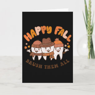 Tarjeta Día de Acción de Gracias Feliz Cepíllalos Todos De