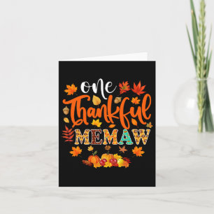Tarjeta Día de Acción de Gracias Memaw Fun Fall otoño Día
