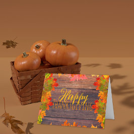 Tarjeta Día de Acción de Gracias para amigo Hojas de otoño