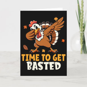 Tarjeta Día de Acción de Gracias Pavo Feliz Hora De Conseg