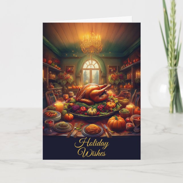 Tarjeta Día de Acción de Gracias personalizable  (Anverso)