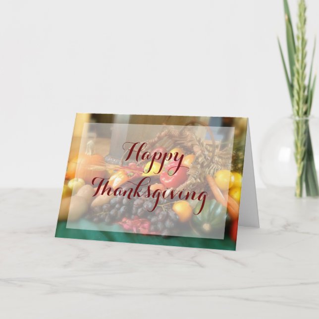 Tarjeta Día de Acción de Gracias Personalizado (Anverso)