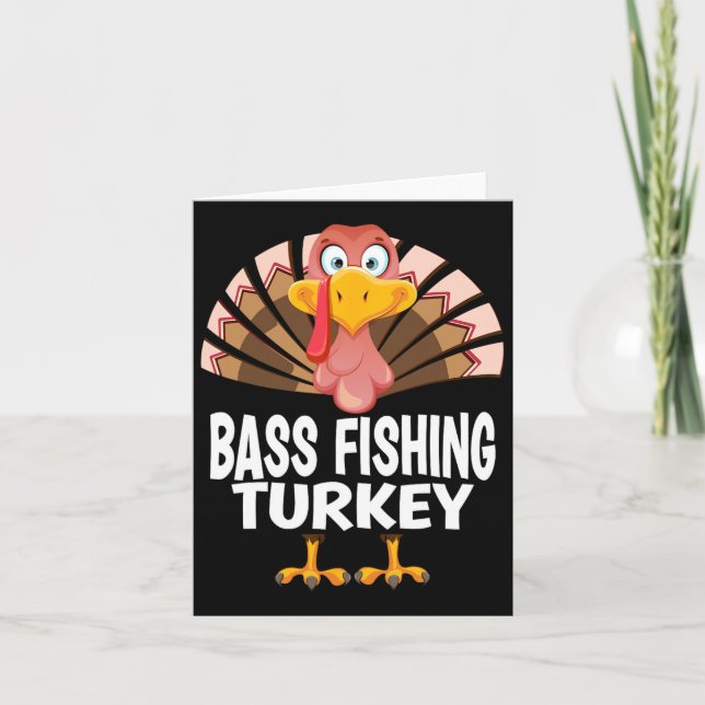 Tarjeta Día de Acción de Gracias Pescando Turquía coincidi (Anverso)