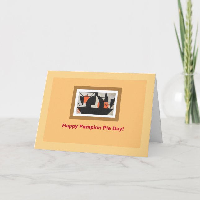 Tarjeta Día de Acción de Gracias por el Día de la Calabaza (Anverso)