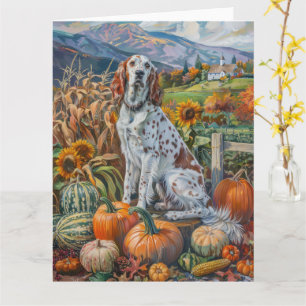Tarjeta Día de Acción de Gracias por la cosecha de otoño d