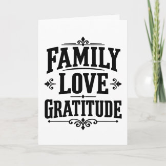 Tarjeta Día de Acción de Gracias por la Gratitud Familiar