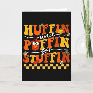 Tarjeta Día de Acción de Gracias Trotar y correr Huffin y