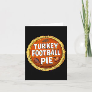 Tarjeta Día de Acción de Gracias Turquía Calabaza de fútbo