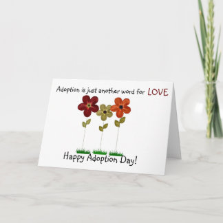 Tarjeta día de adopción feliz