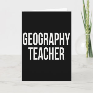 Tarjeta Día de Agradecimiento al Profesor de Geografía por
