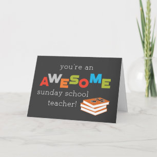 Tarjeta Día de Apreciación de Maestros de Escuela Dominica