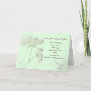 Tarjeta Día de Apreciación de Maestros Retirados Wildflowe