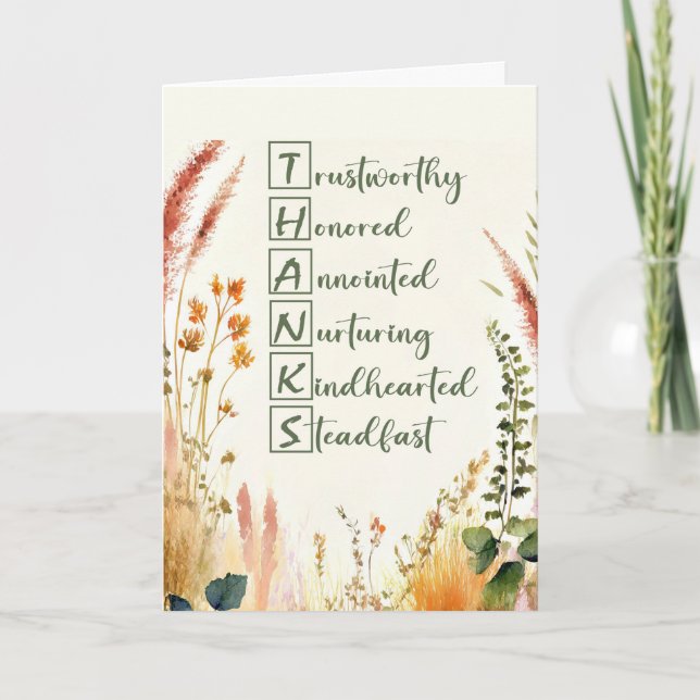 Tarjeta Día de Apreciación del Clero Bendición Palabras Ac (Anverso)