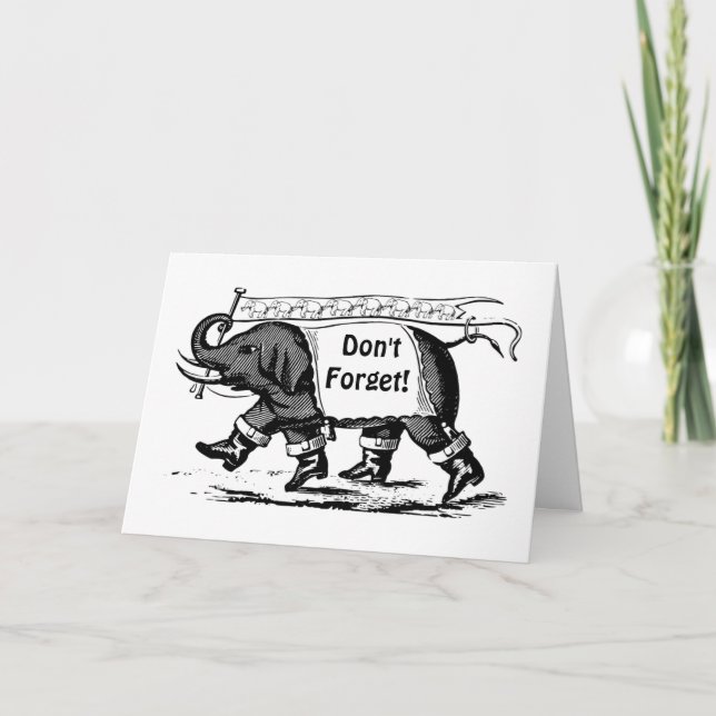 Tarjeta Día de Apreciación del Elefante (Anverso)