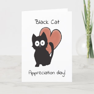 Tarjeta Día de Apreciación del Gato Negro